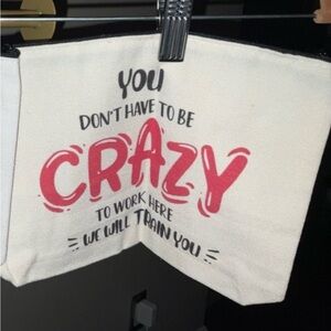 NEW Canvas Makeup Travel bag with Fun Quote
